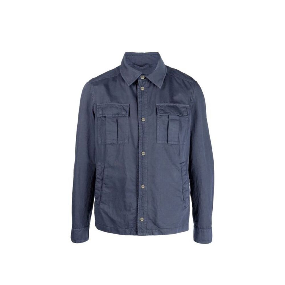 Herno Blue Cotton Men's Coat